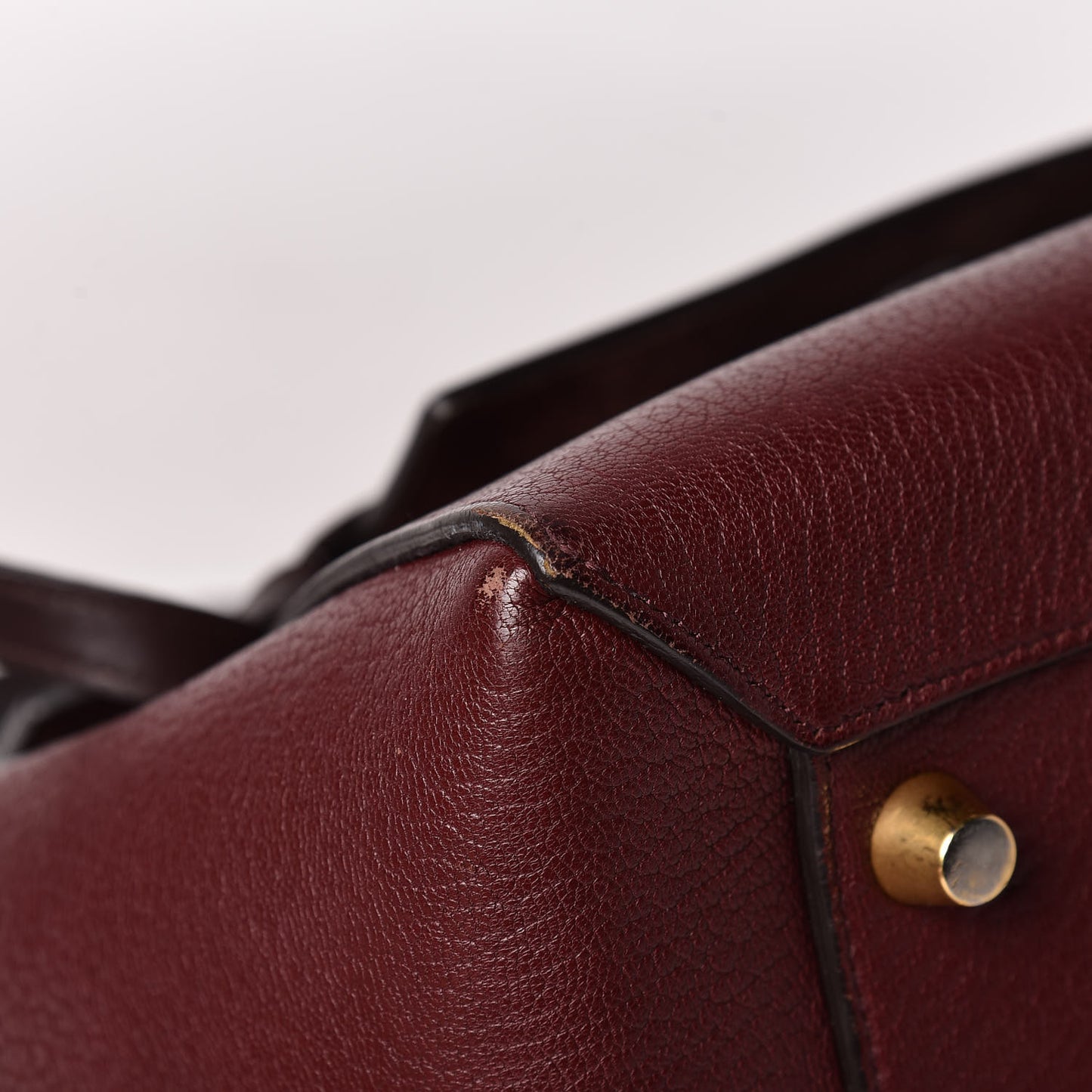 Goatskin Smooth Calfskin Mini Belt Bag Burgundy