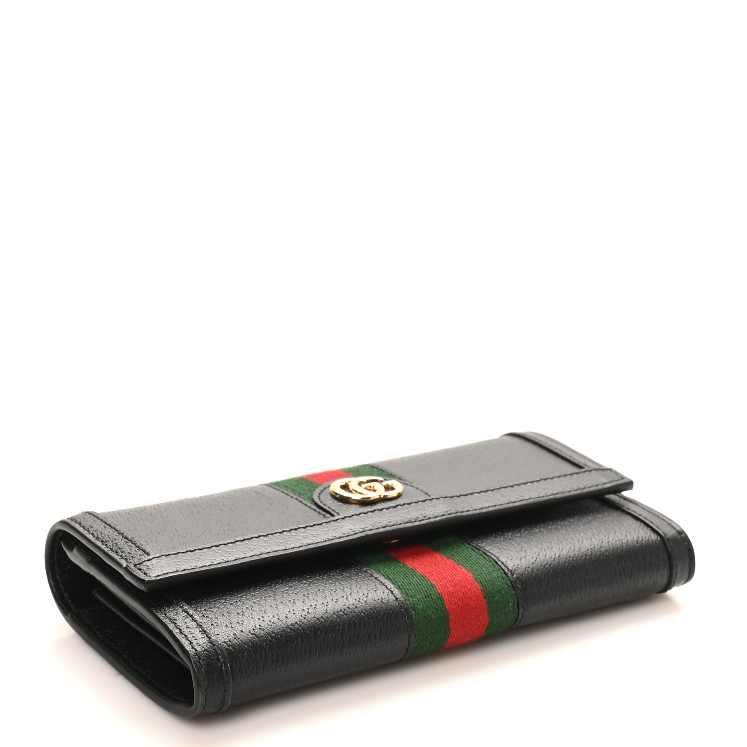Gucci Calfskin Web Ophidia Continental Wallet Black 4 of 9