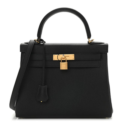 Hermes Togo Kelly Retourne 28 Black 1 of 11