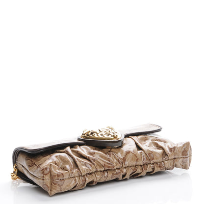 Gucci Crystal Monogram Babouska Clutch Dark Brown 4 of 7