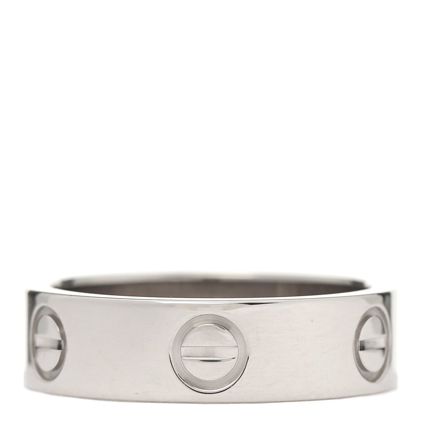 18K White Gold 5.5mm LOVE Ring 54 6.75