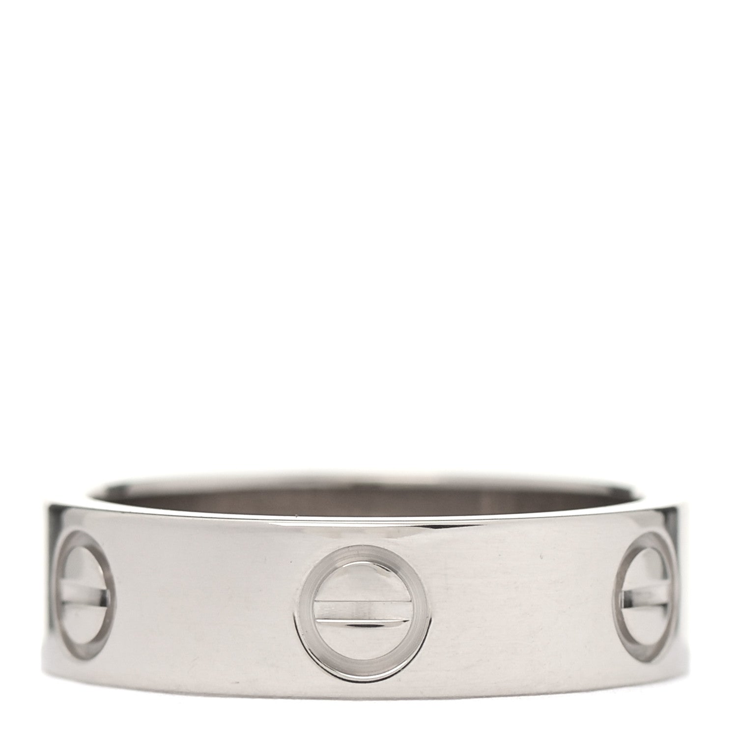 Cartier 18K White Gold 5.5mm LOVE Ring 54 6.75 3 of 4