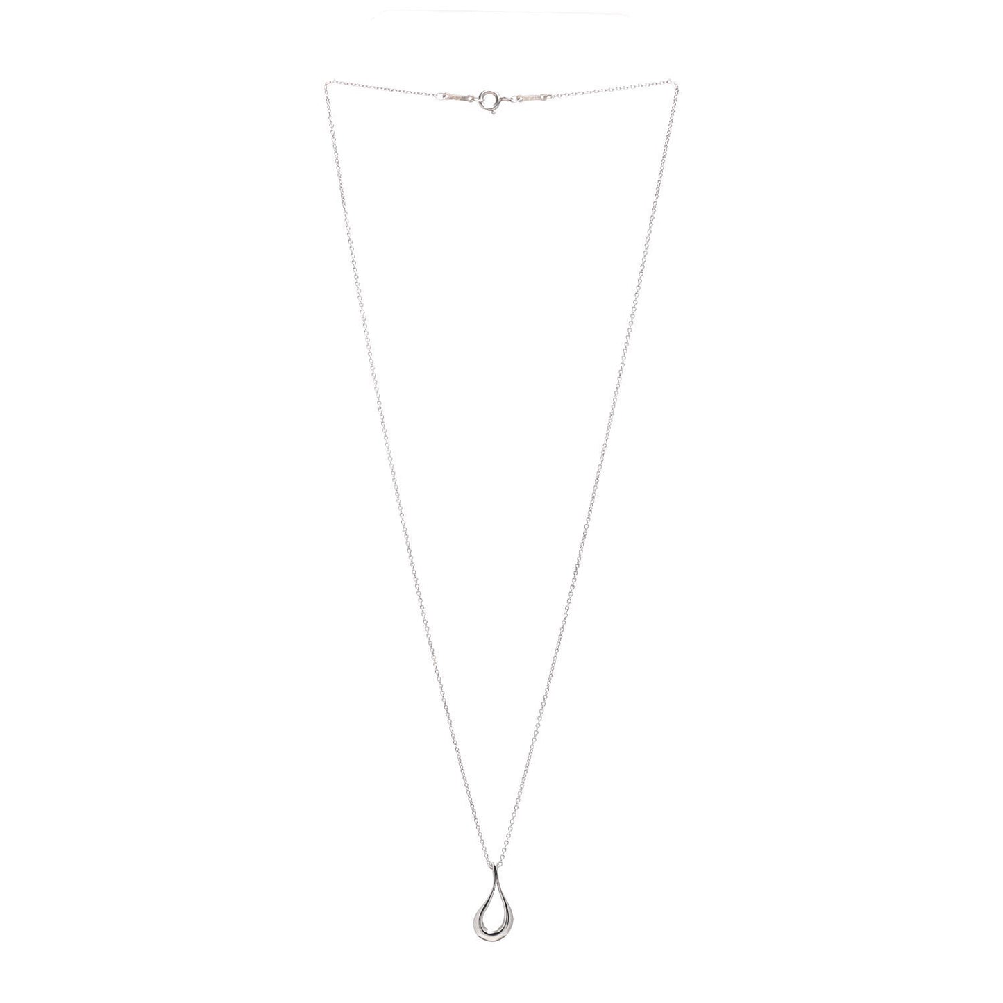 Sterling Silver Elsa Peretti Open Tear Drop Pendant Necklace