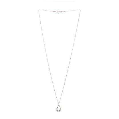 Tiffany Sterling Silver Elsa Peretti Open Tear Drop Pendant Necklace 2 of 4