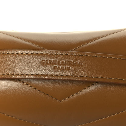 Saint Laurent Calfskin Y Quilted Monogram Small Loulou Chain Satchel Dark Natural 9 of 12