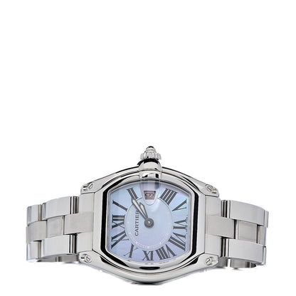 Cartier Stainless Steel Purple Mother of Pearl 31mm Roadster Quartz Watch 3 of 8