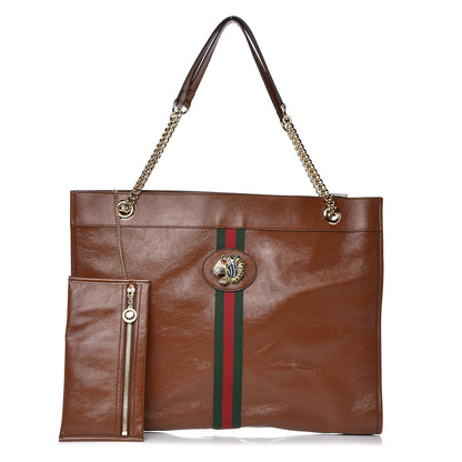 Gucci Calfskin Large Rajah Chain Tote Cuir 1 of 10