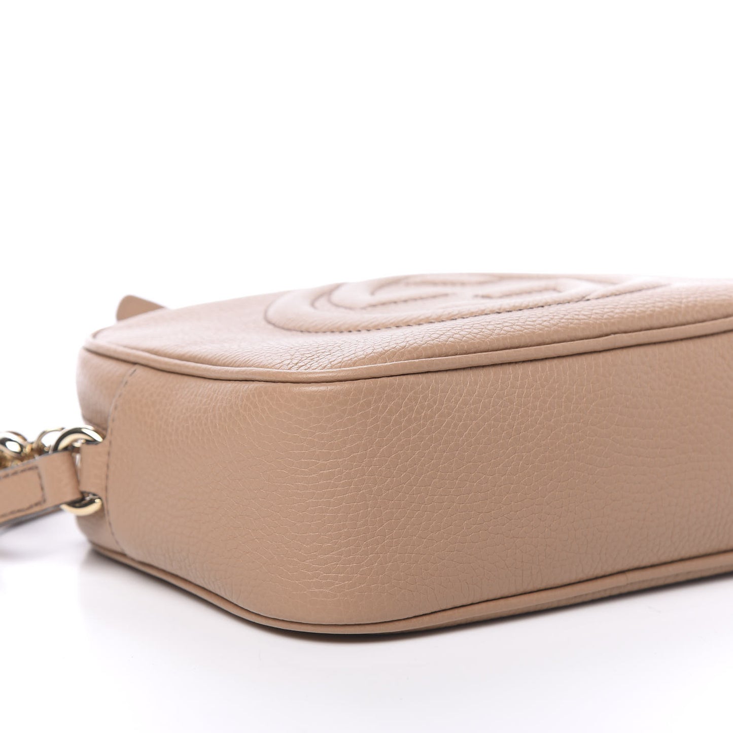 Pebbled Calfskin Small Soho Disco Bag Camelia