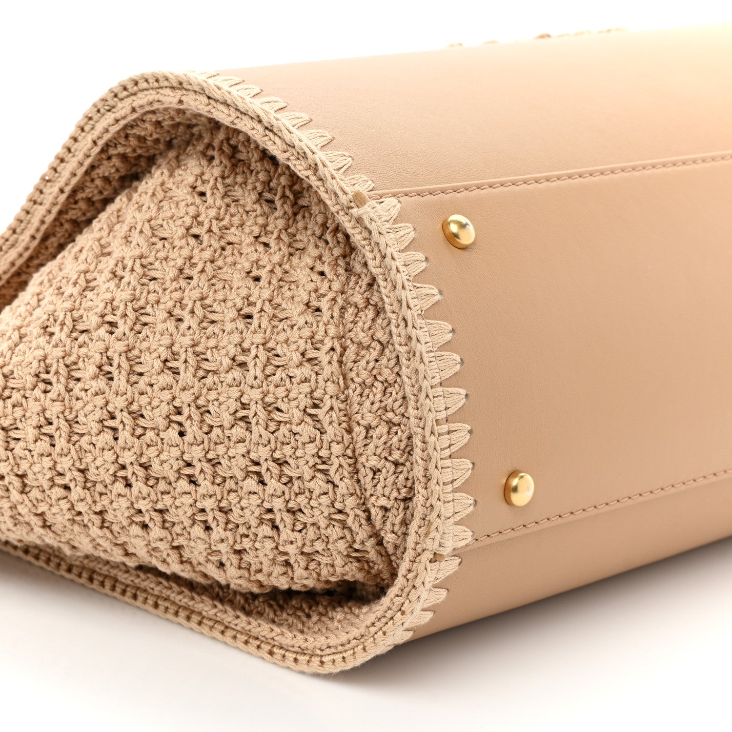 Chanel Calfskin Knit Medium Deauville Tote Beige 9 of 14