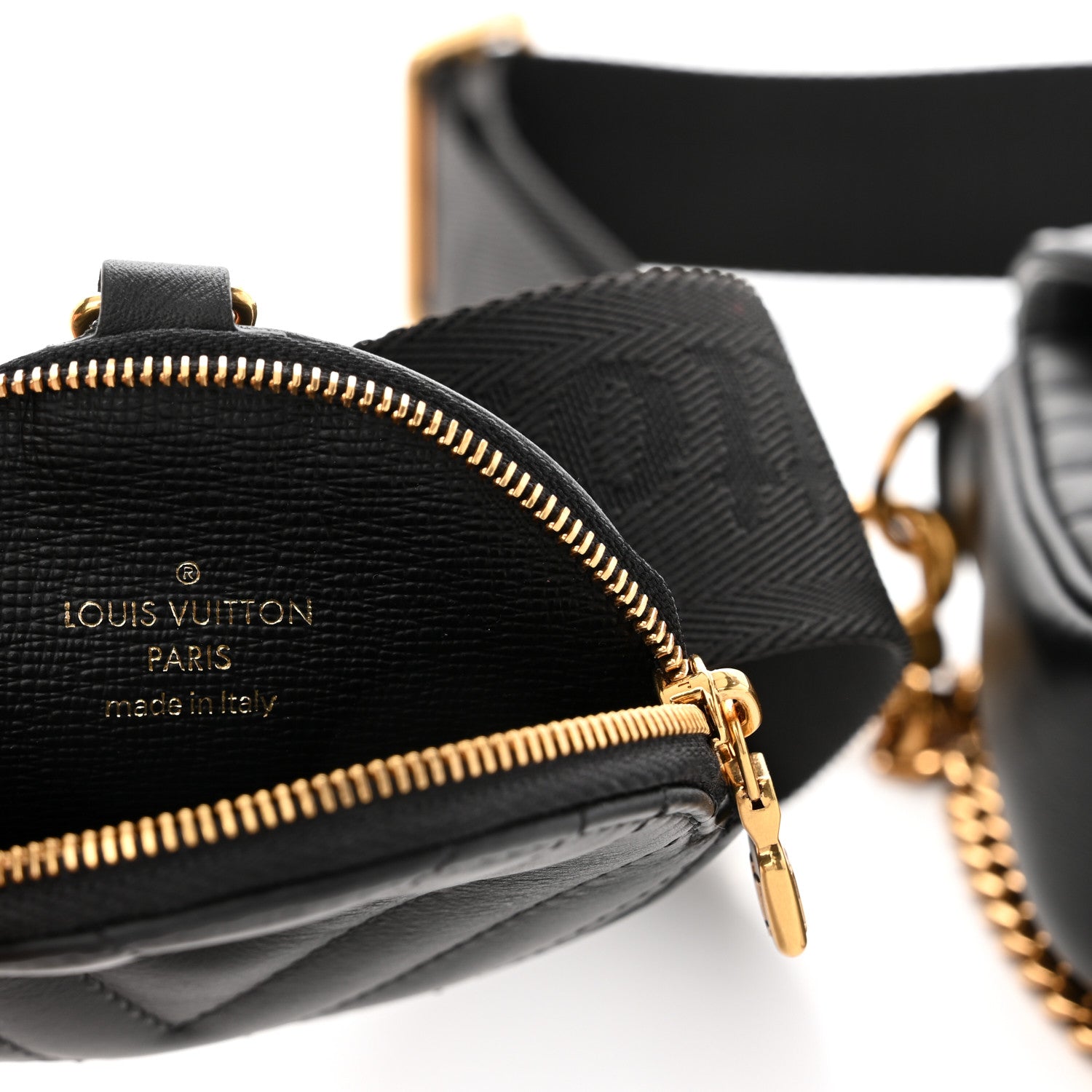 Louis Vuitton Calfskin New Wave Multi Pochette Black 9 of 14