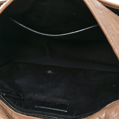 Saint Laurent Crinkled Calfskin Matelasse Monogram Medium Niki Chain Satchel Light Taupe 9 of 27