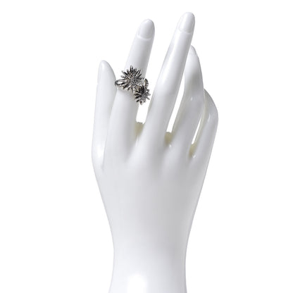 David Yurman Sterling Silver Diamond 28mm Open Starburst Ring 53 6.5 2 of 4