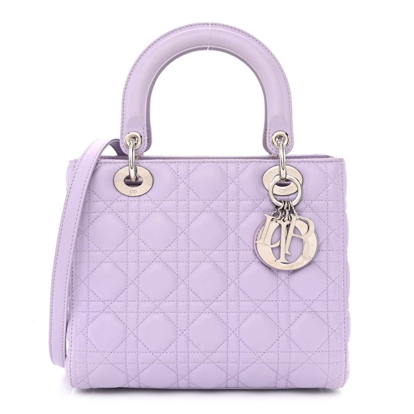 Lambskin Cannage Medium Lady Dior Purple