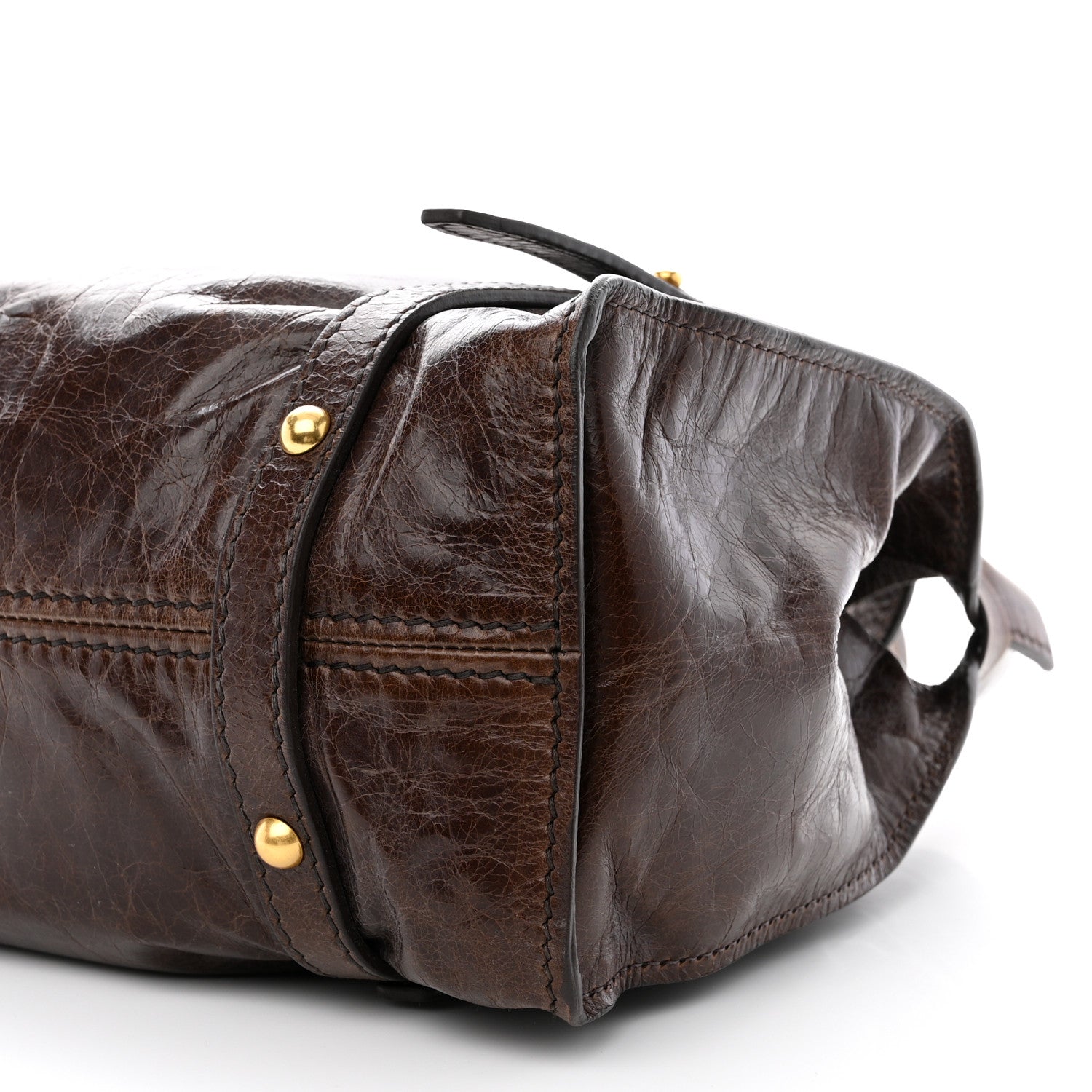 Miu Miu Vitello Lux Bow Bag Brown 11 of 11