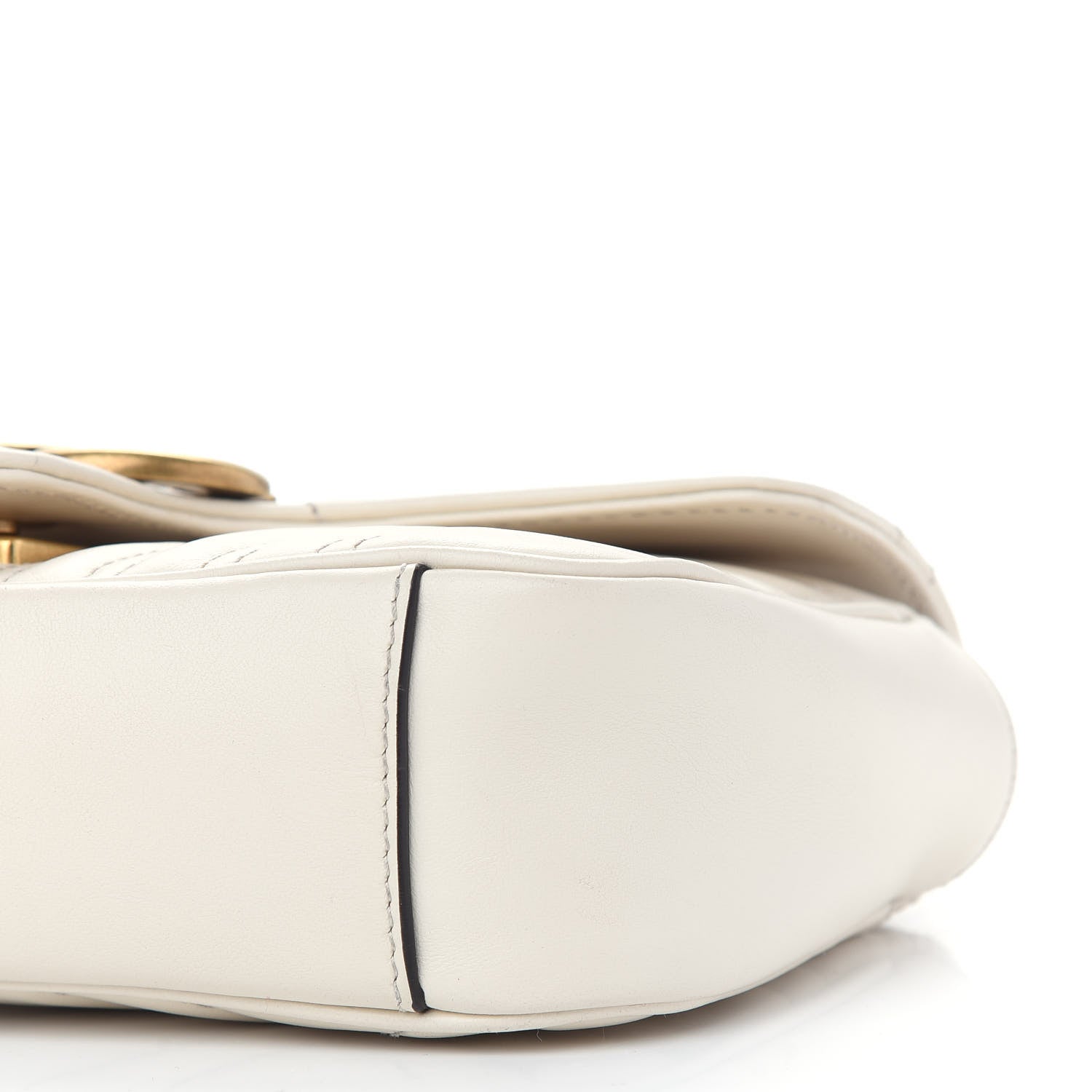 Gucci Calfskin Matelasse Mini GG Marmont Shoulder Bag White 6 of 9