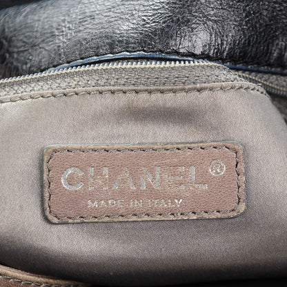 Chanel Glazed Calfskin Perforated Large Rodeo Drive Tote Black 6 of 13