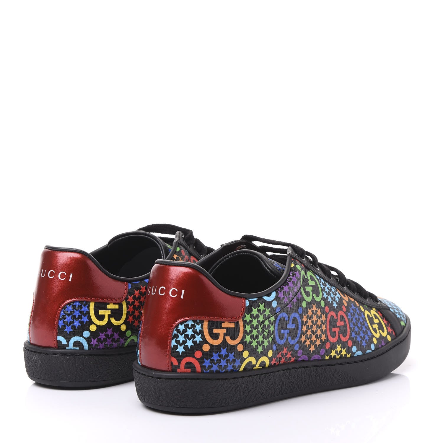 Gucci GG Supreme Monogram Psychedelic Sneakers 37 Black Multicolor 4 of 9