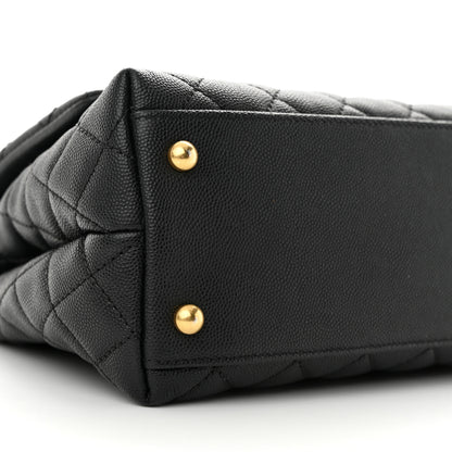 Chanel Caviar Quilted Small Coco Handle Flap Black 9 of 11