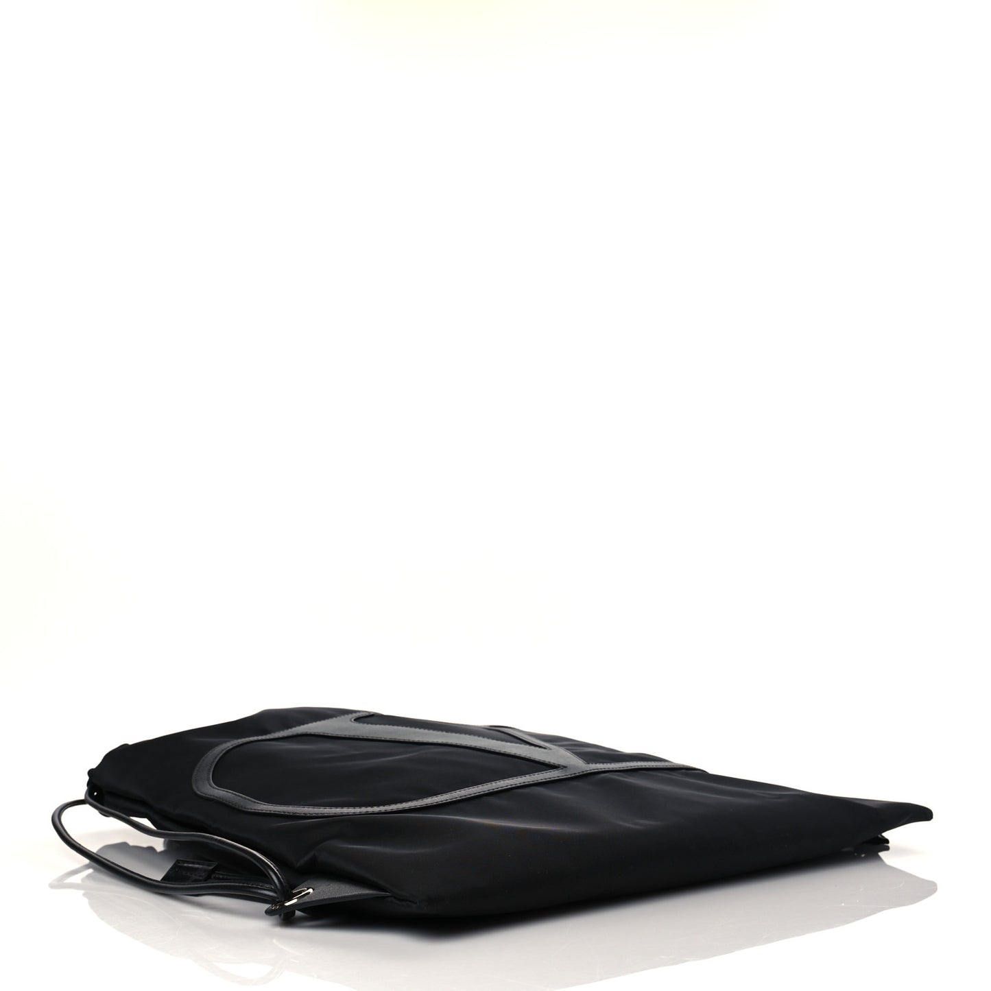 Nylon VLogo Drawstring Backpack Black