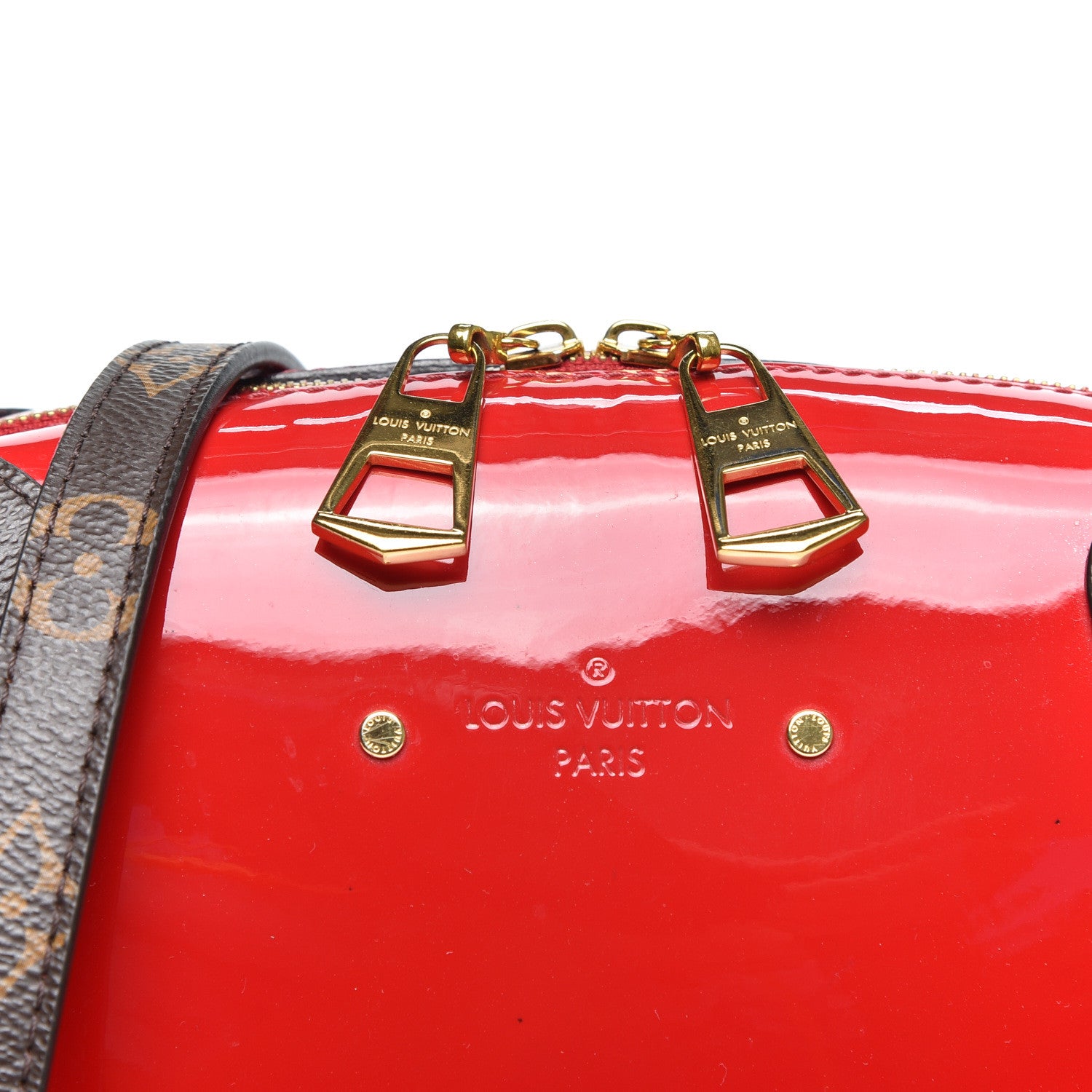 Louis Vuitton Patent Miroir Venice Scarlet 9 of 9