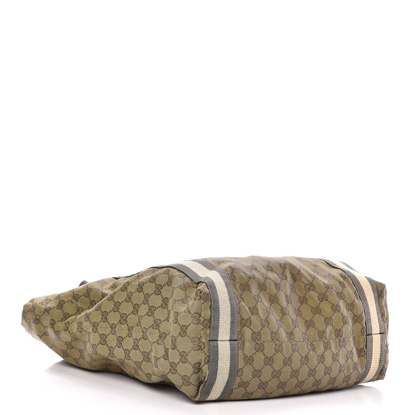 GG Monogram Medium Web Handle Vertical Tote Green