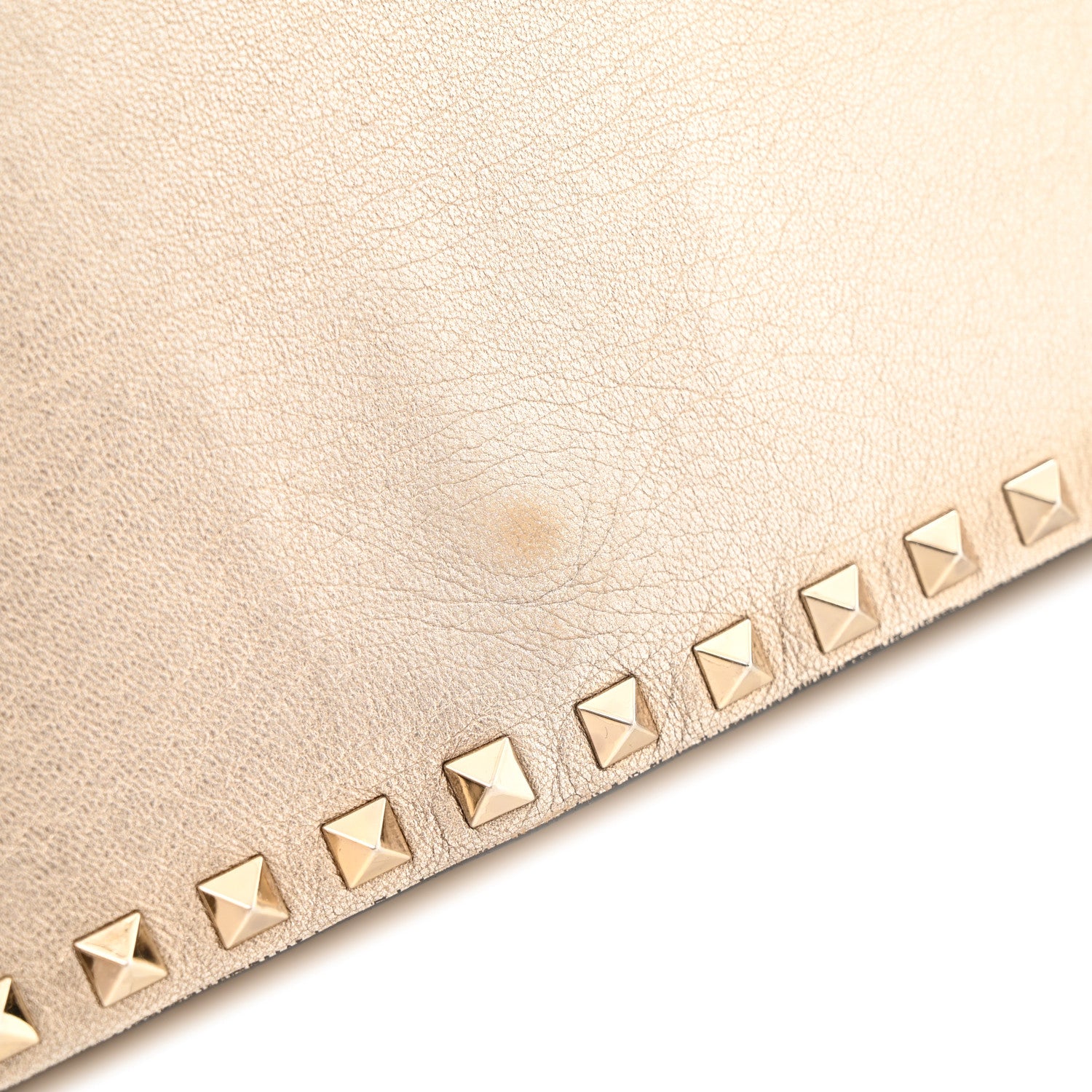Valentino Garavani Metallic Nappa Rockstud Wristlet Clutch  Gold 11 of 12