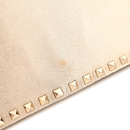 Valentino Garavani Metallic Nappa Rockstud Wristlet Clutch  Gold 11 of 12