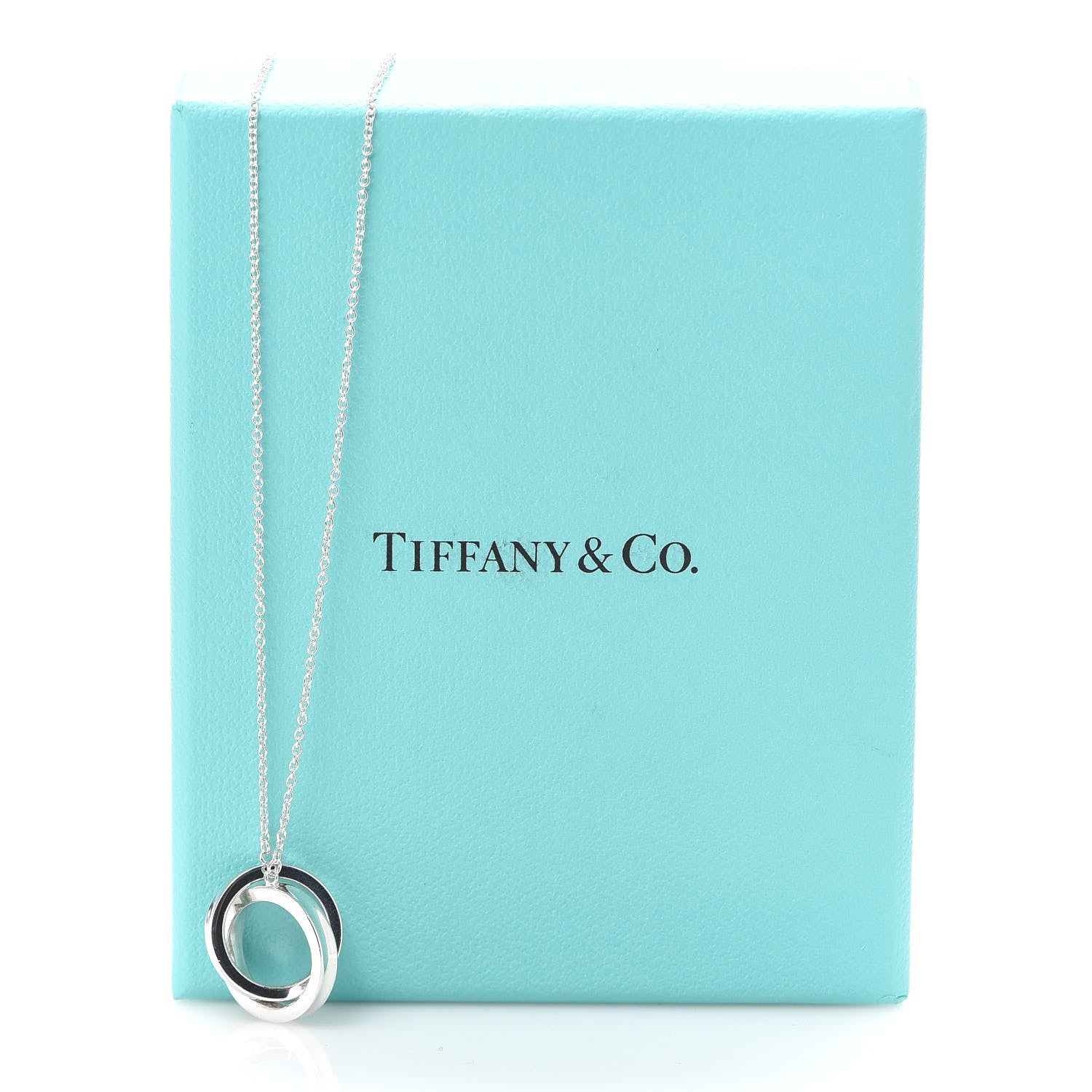 Tiffany Sterling Silver 1837 Interlocking Circles Pendant Necklace 7 of 7