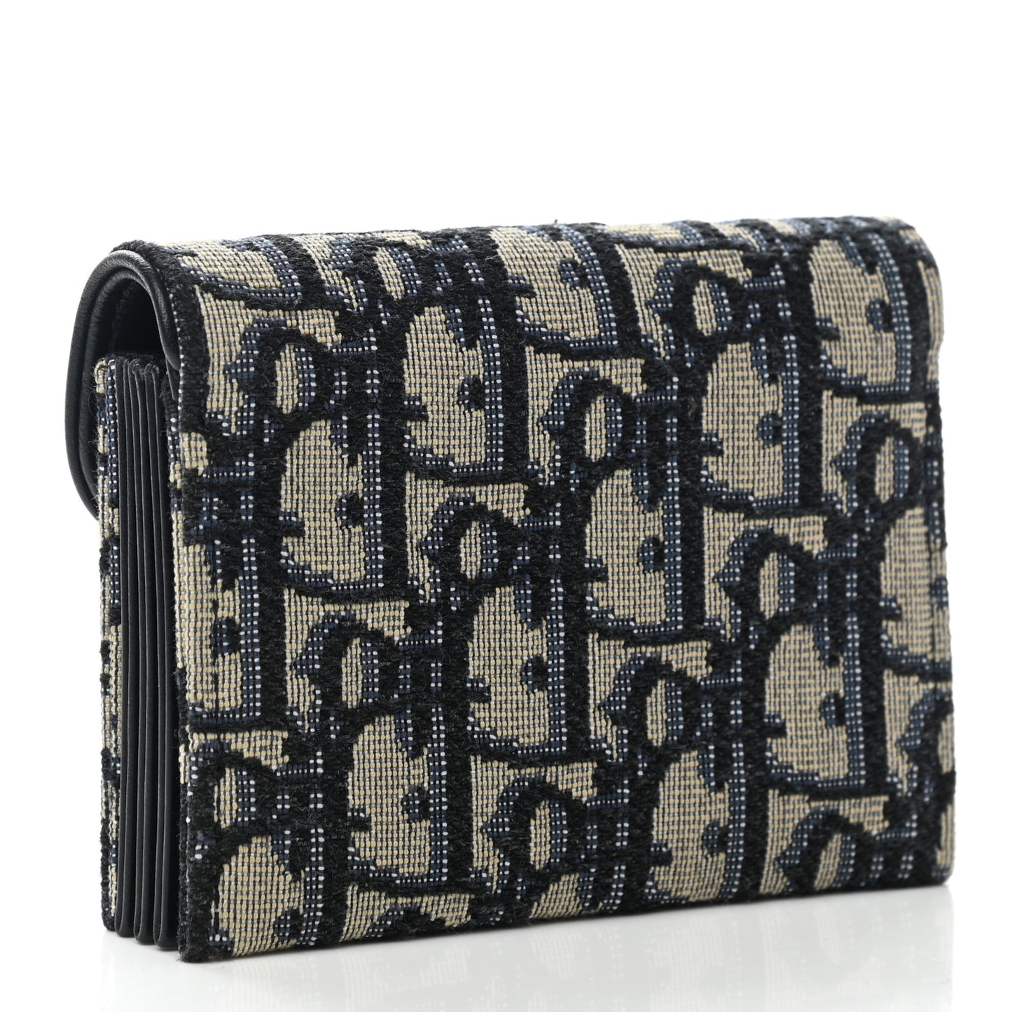 Oblique Saddle Card Holder Blue