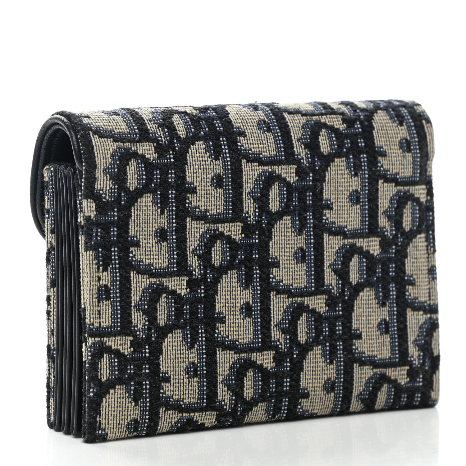 Christian Dior Oblique Saddle Card Holder Blue 3 of 8