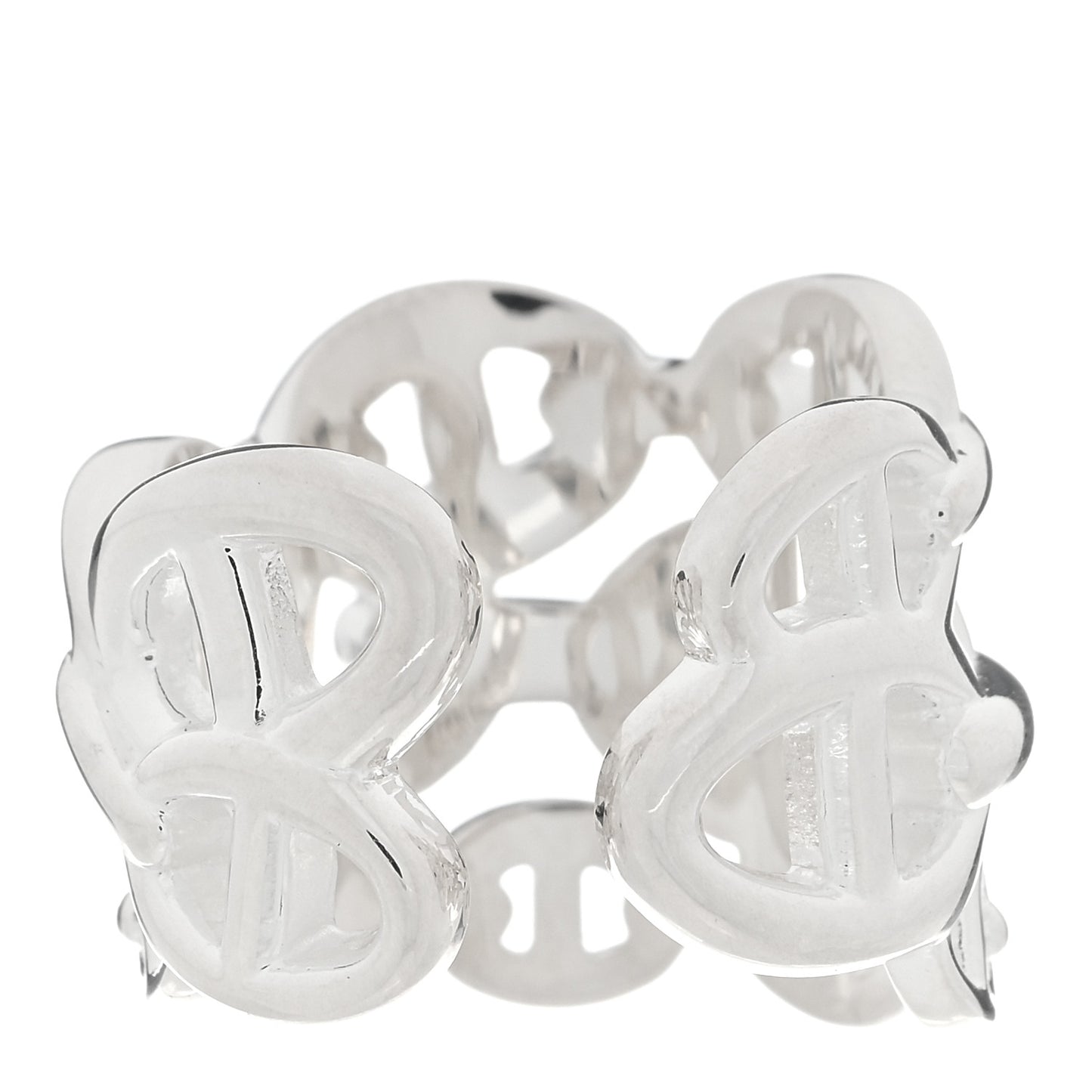 Sterling Silver GM Chaine d'Ancre Enchainee Band Ring 53 6.5