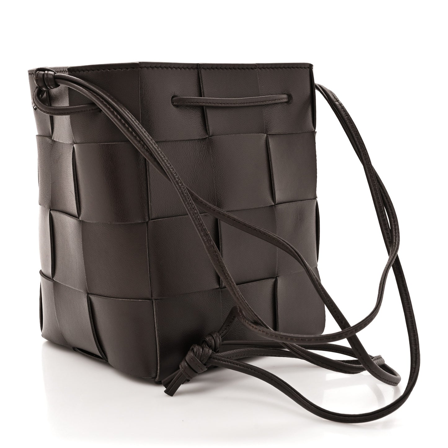 Nappa Maxi Intrecciato Mini Cassette Bucket Bag Fondant