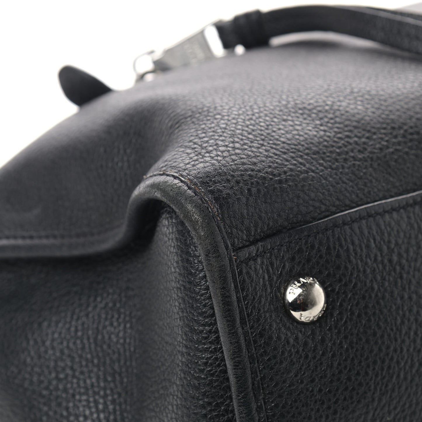Vitello Daino Shopping Satchel Black