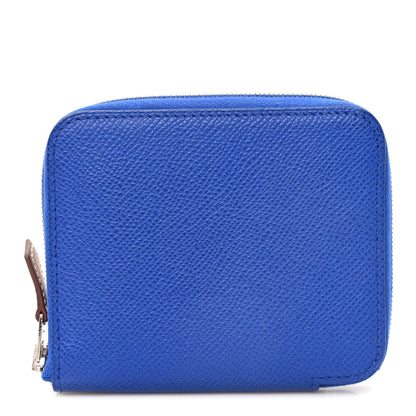 Hermes Epsom Silk'In Compact Wallet Bleu Electrique 1 of 7