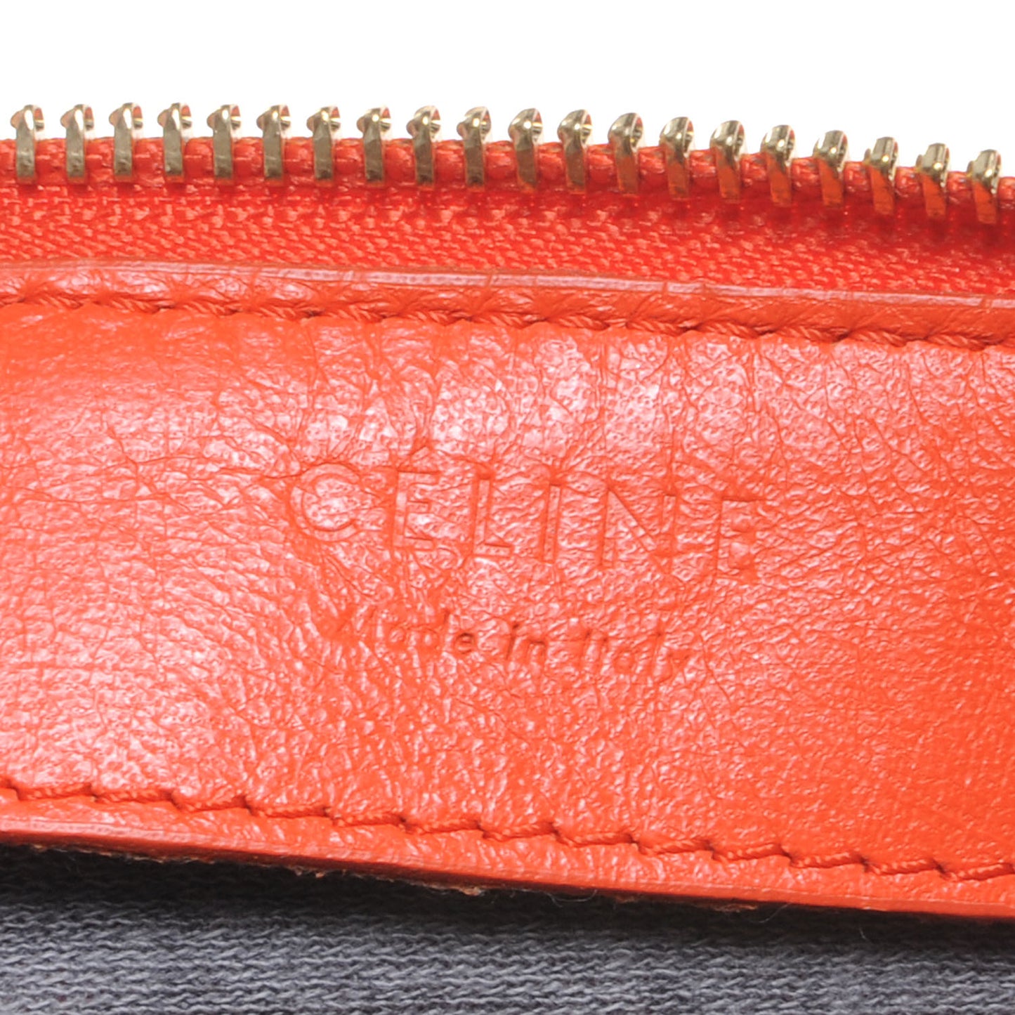 Leather Trio Crossbody Bag Fluo Orange