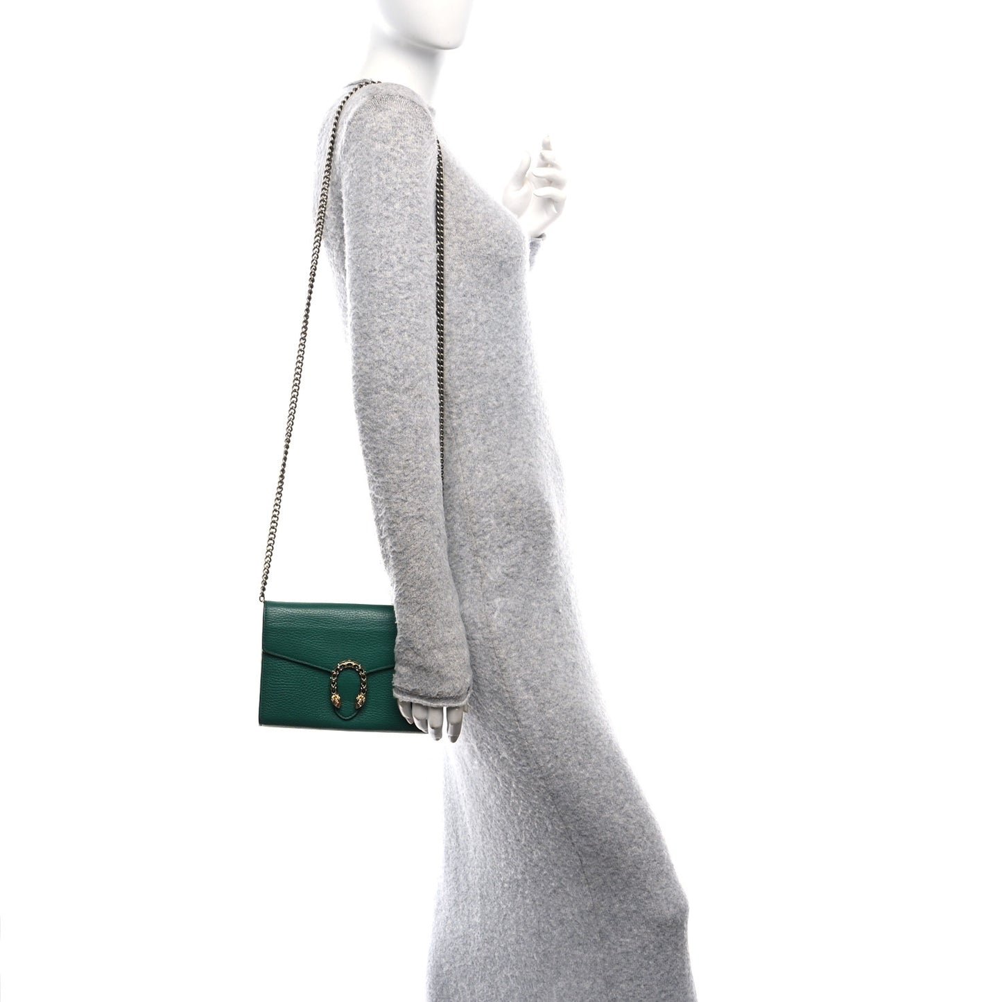 Calfskin Mini Dionysus Chain Wallet Emerald