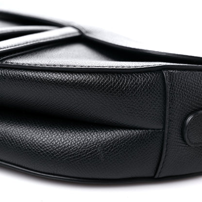 Christian Dior Grained Calfskin Saddle Bag Black 9 of 9