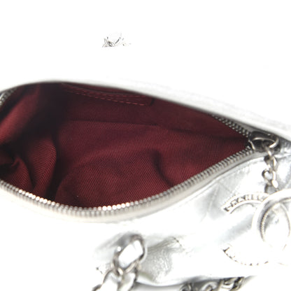Chanel Metallic Calfskin Quilted Baluchon Silver 5 of 12