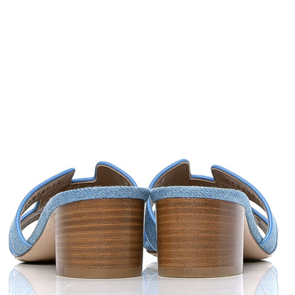 Hermes Denim Oasis Sandals 36 Bleu Clair 4 of 6