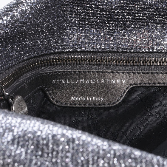 Stella McCartney Metallic Linen Falabella Silver 5 of 9