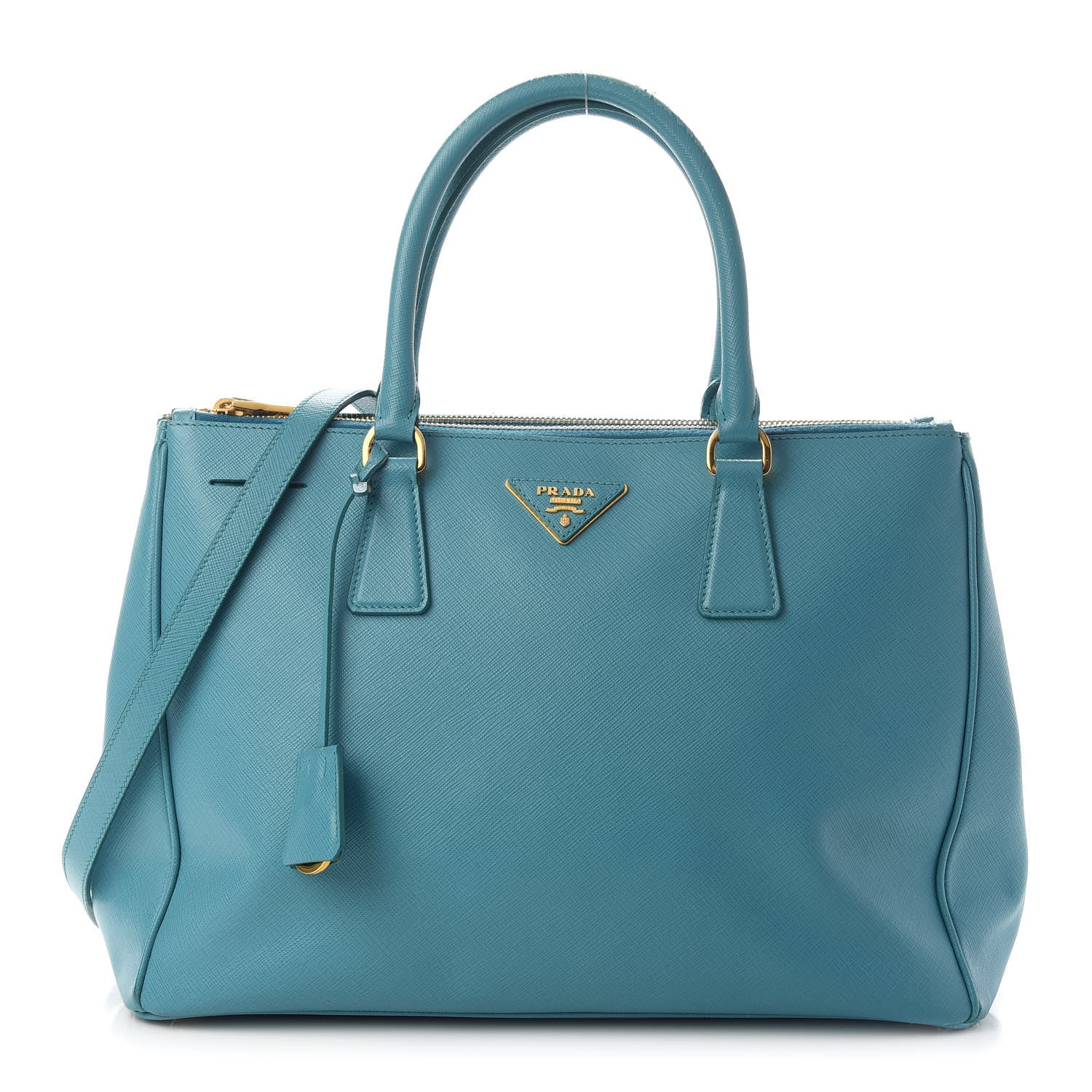 Prada Saffiano Medium Galleria Double Zip Tote Turchese 1 of 14