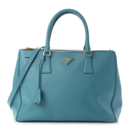 Prada Saffiano Medium Galleria Double Zip Tote Turchese 1 of 14