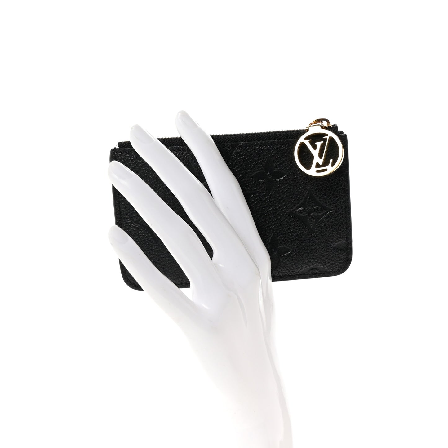 Empreinte Monogram Zipped Romy Card Holder Black