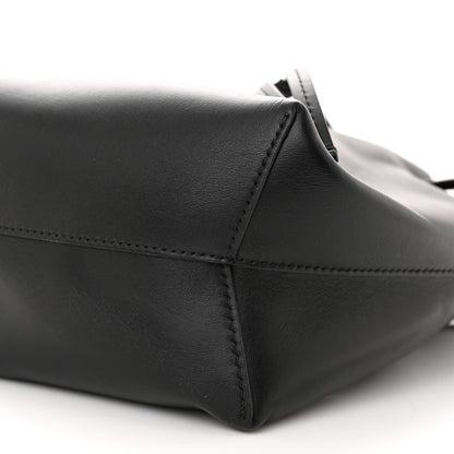 Mansur Gavriel Calfskin Twist Drawstring Bucket Bag Black Flamma 9 of 9