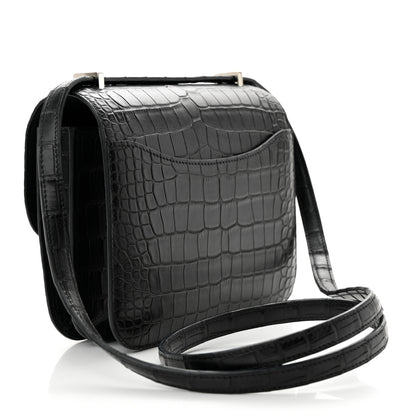 Hermes Matte Alligator Lizard Constance 18 Black Ombre 3 of 13