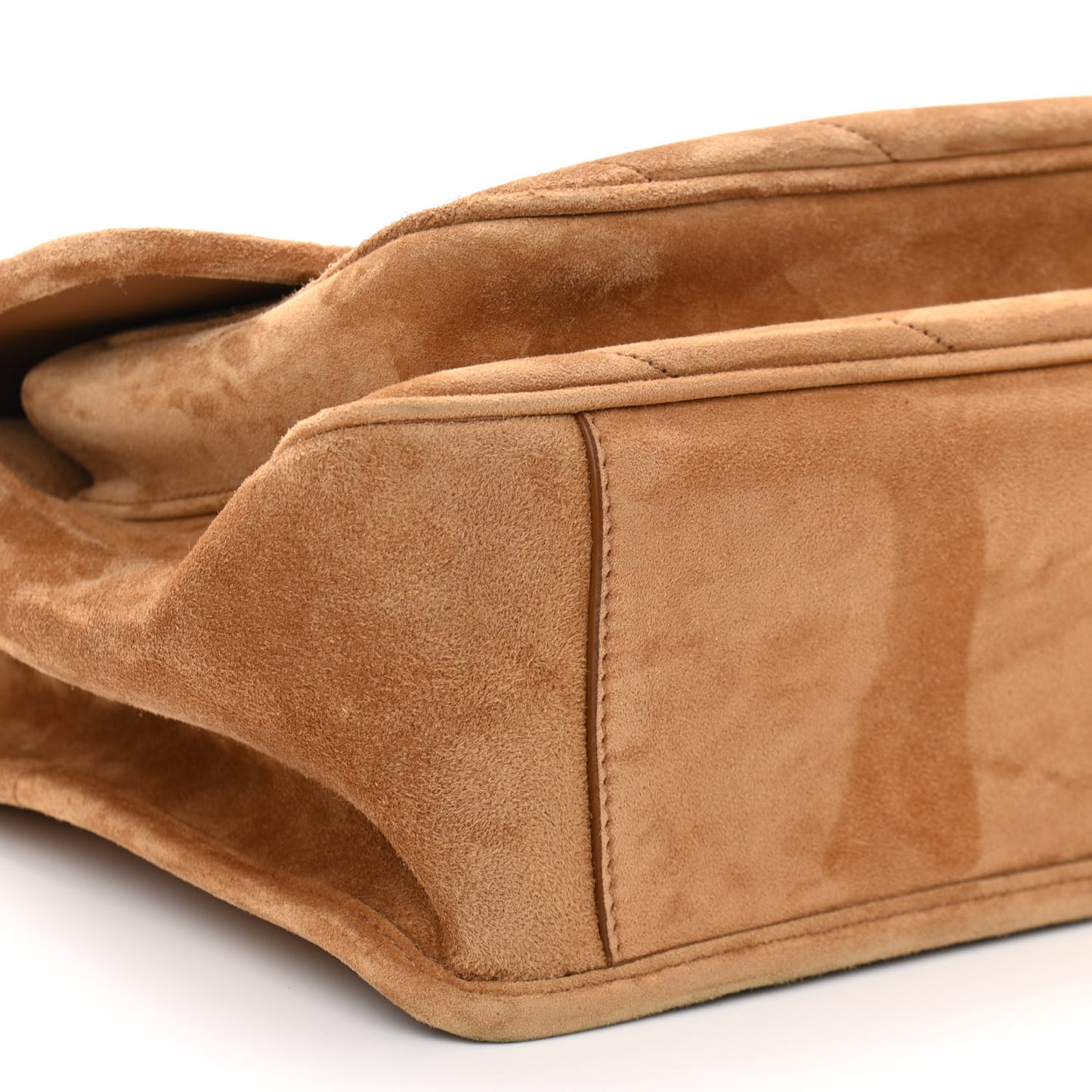 Suede Monogram Medium Niki Chain Satchel Cinnamon