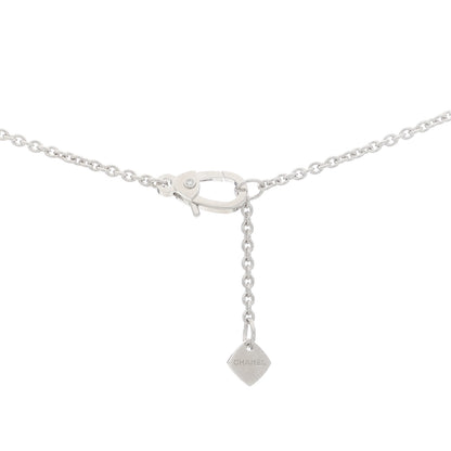 Chanel 18K White Gold Diamond Coco Crush C Necklace 4 of 6