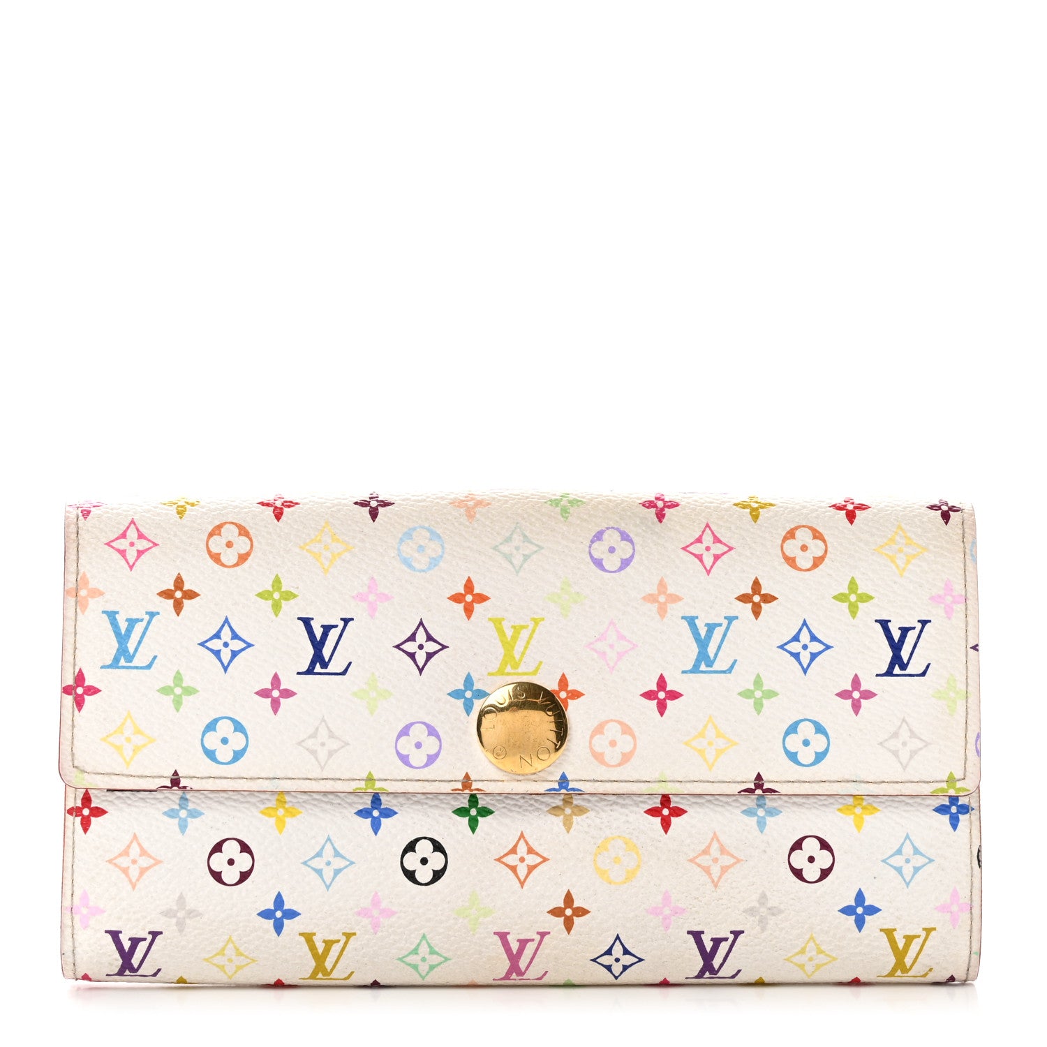 Louis Vuitton Monogram Multicolor Sarah Wallet White Grenade 1 of 9