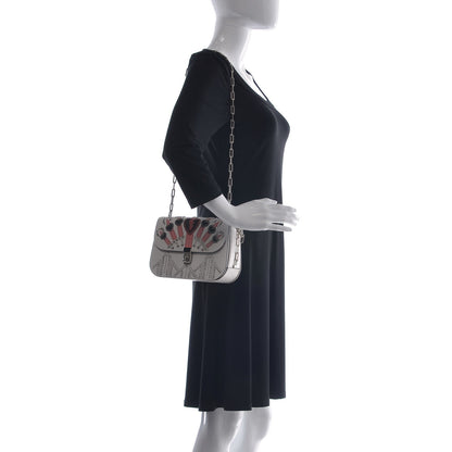 Valentino Garavani Vitello Loveblade Embellished Chain Flap Bag White 2 of 8