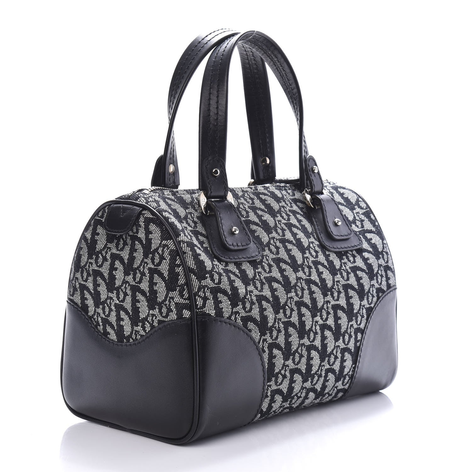 Christian Dior Monogram Boston Black 3 of 10